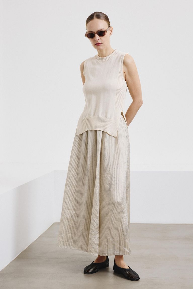 Canotta in maglia di cotone organico