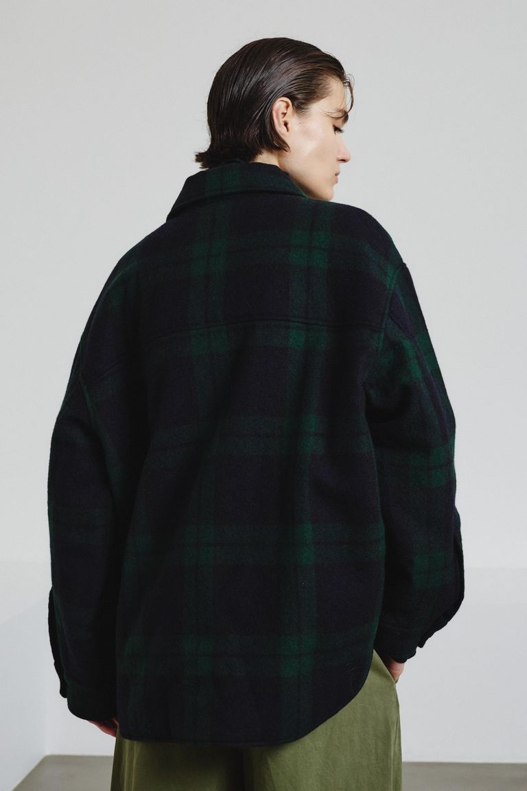Tartan shirt jacket