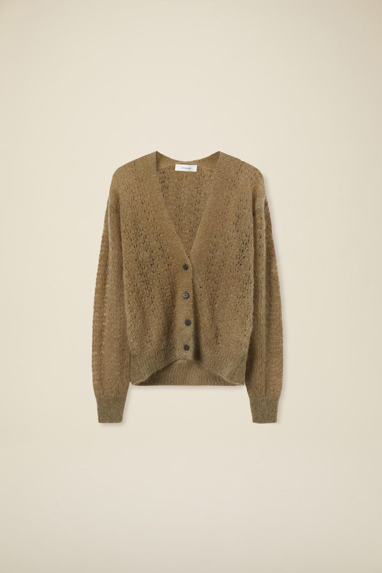 Cardigan in mohair e lana