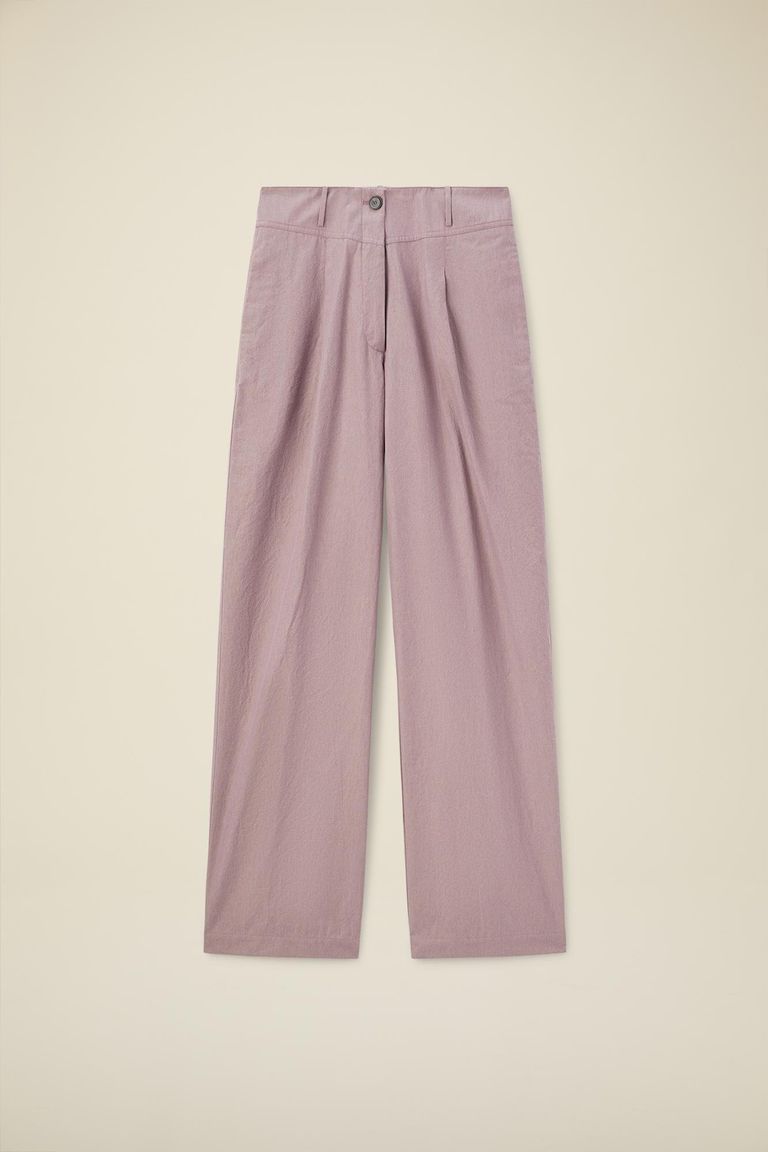 Trousers in Japanese cotton and nylon canvas