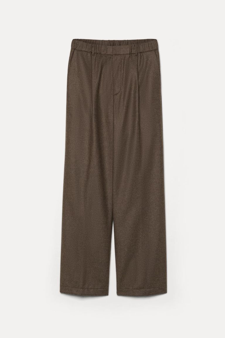 Soft-fit flannel trousers
