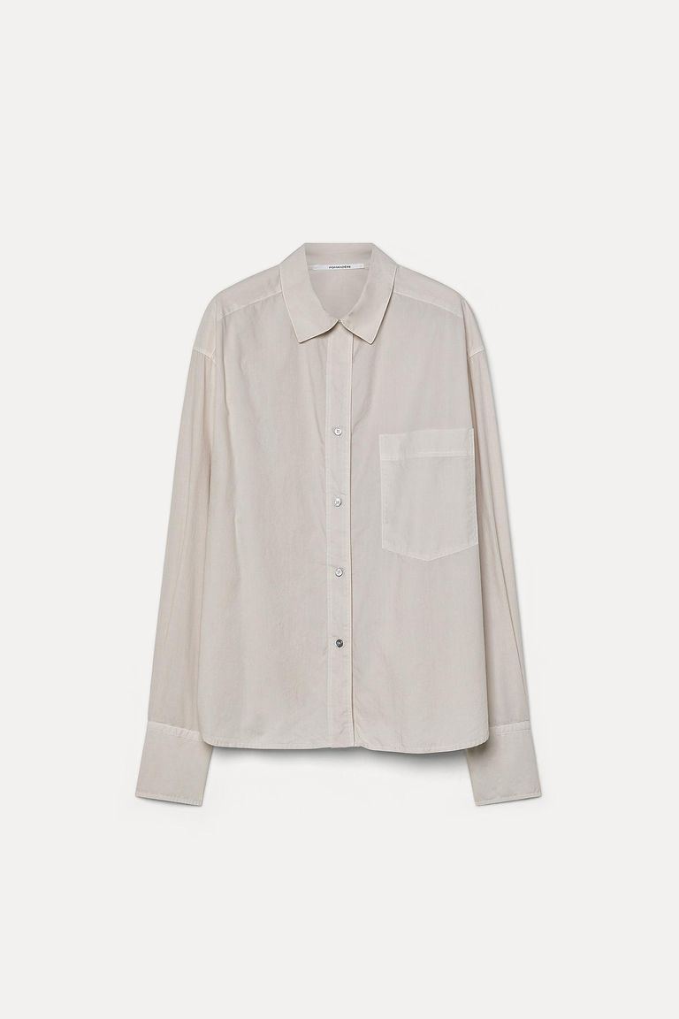 Poplin shirt with chest pocket