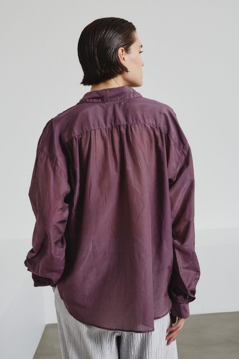 Cotton and silk muslin shirt