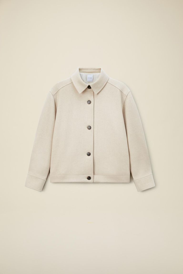 Jacket in double wool cloth