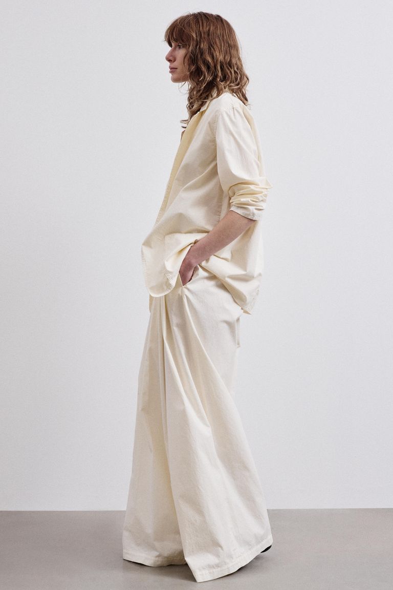 Giacca in gabardina di cotone burro