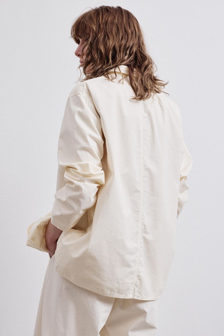 Giacca in gabardina di cotone burro