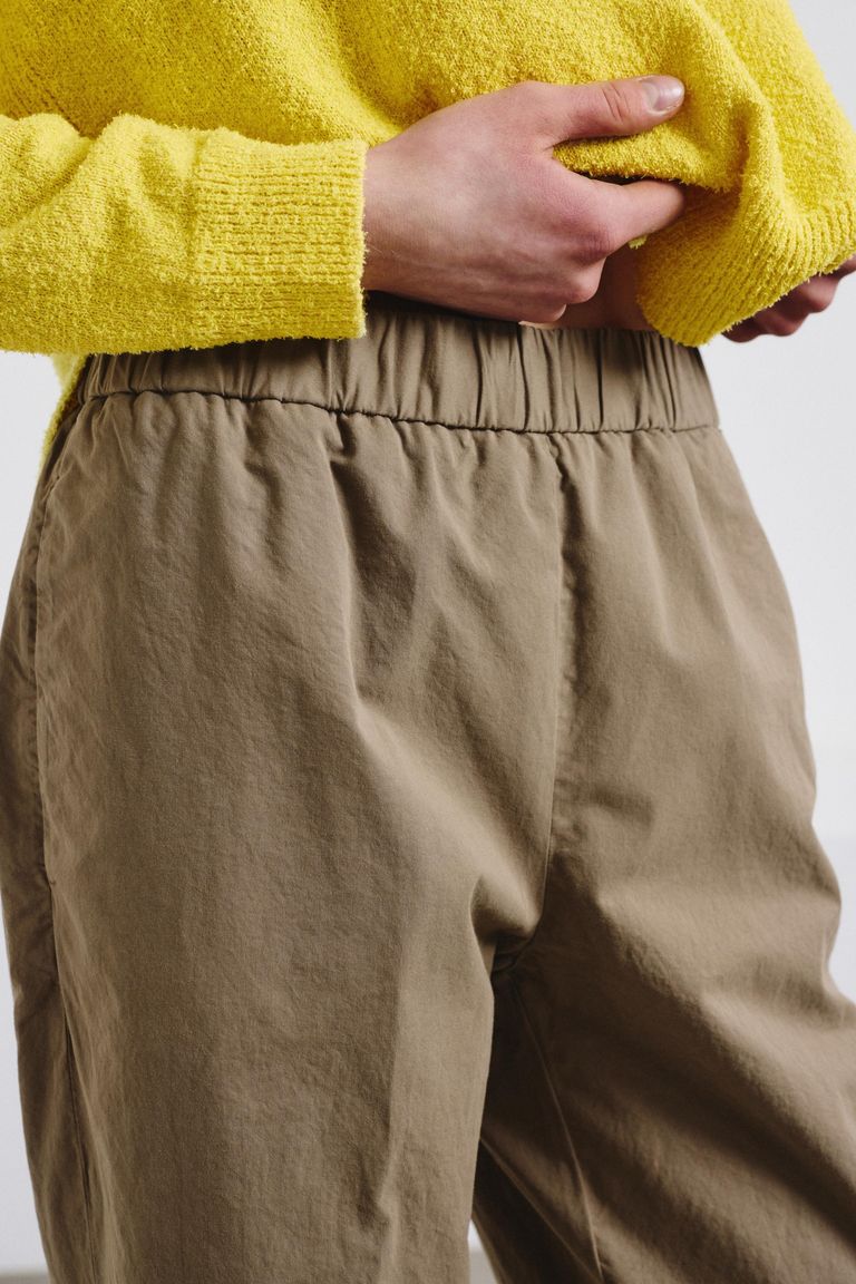 Cotton gabardine jogging trousers