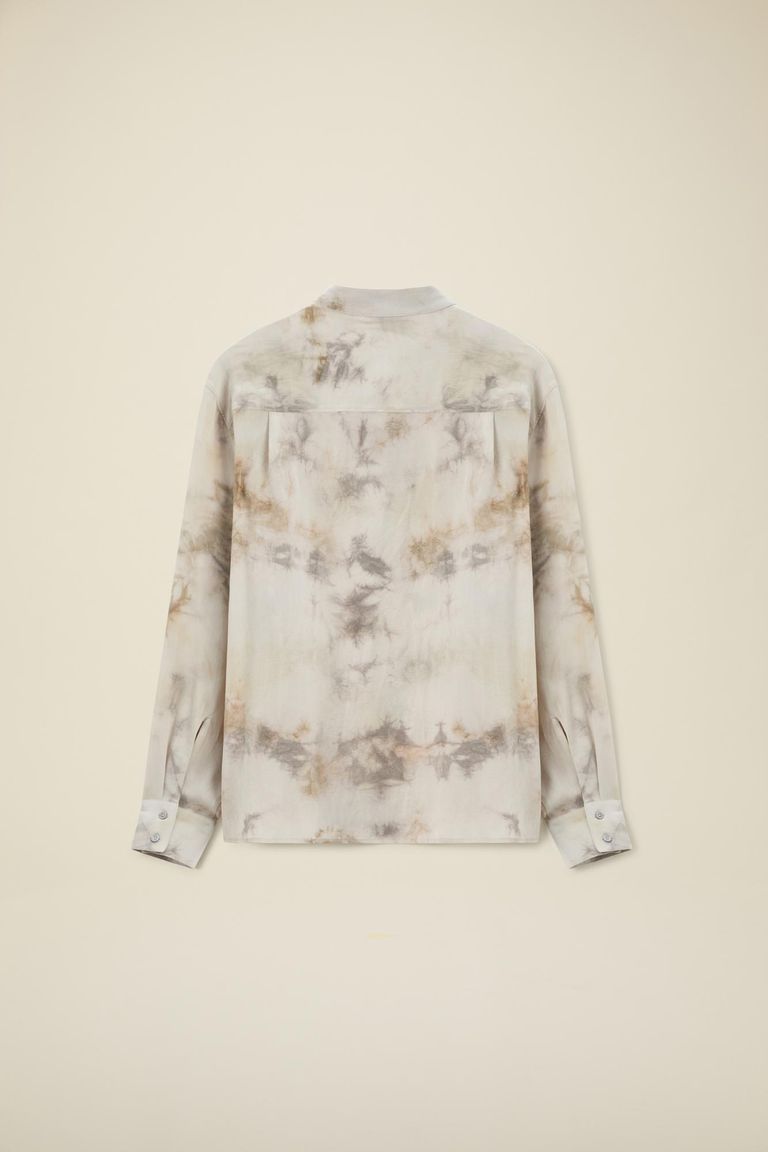 Camicia in crepe de chine con maltintura