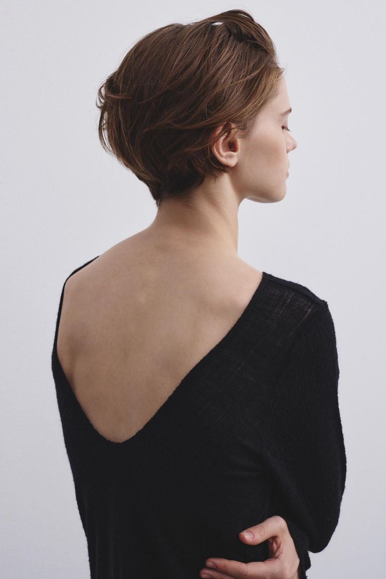 Jacquard wool jersey dress