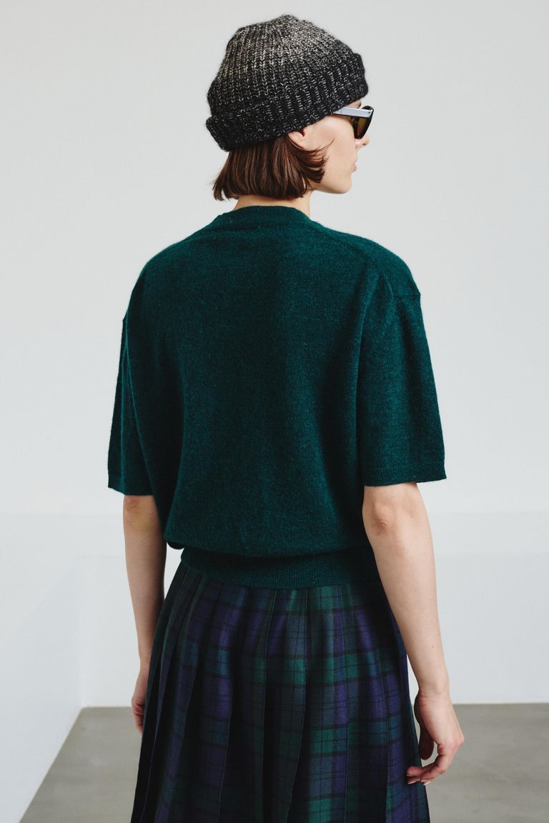 Fine-knit t-shirt in alpaca