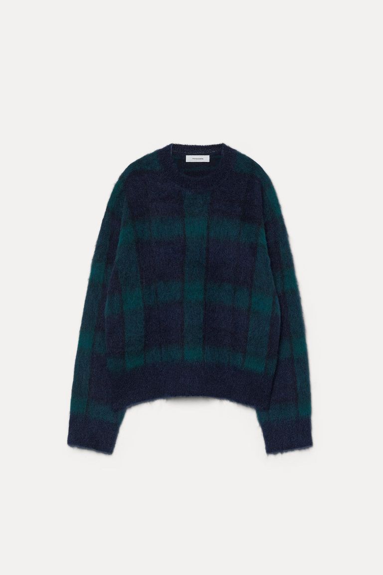 Jacquard crew neck in mohair