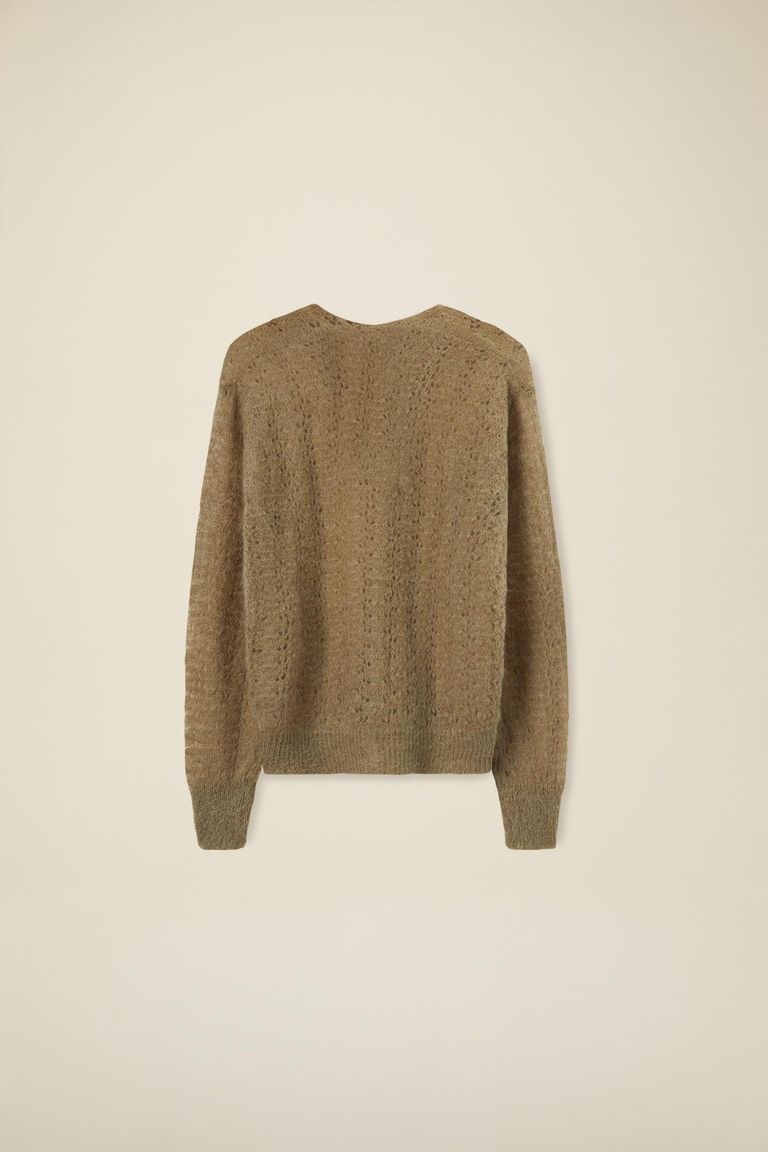 Cardigan in mohair e lana