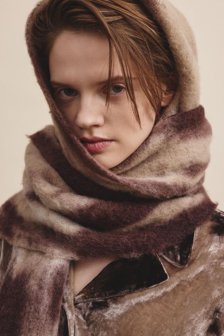 Sciarpa garzata maltinta