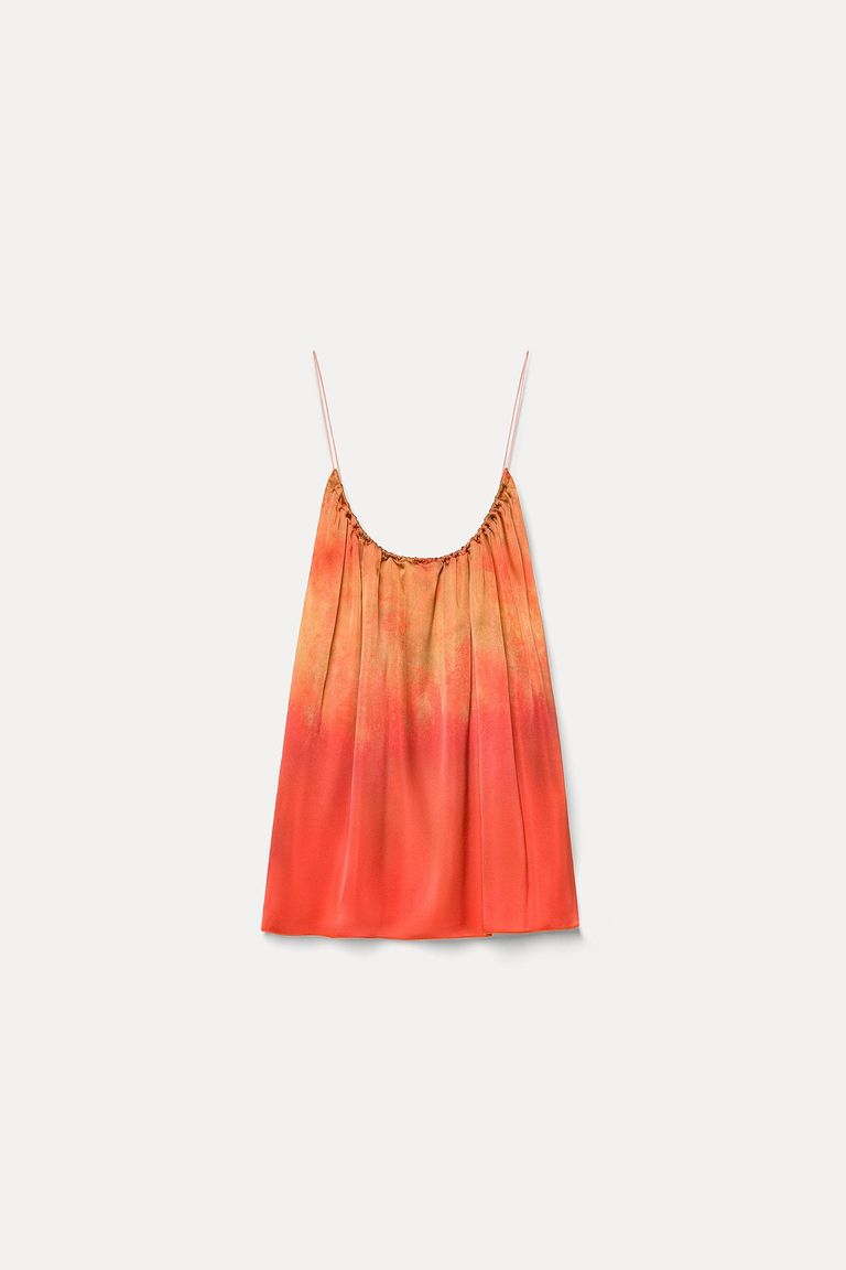 Top in raso stampato