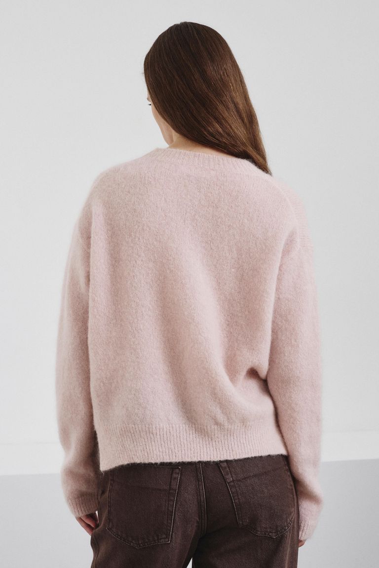 Crewneck mohair sweater