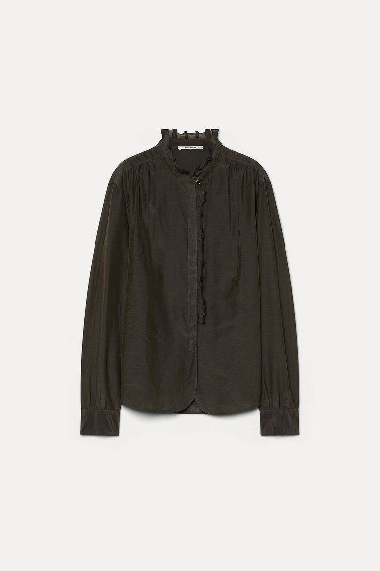 Shirt in cotton and silk muslin