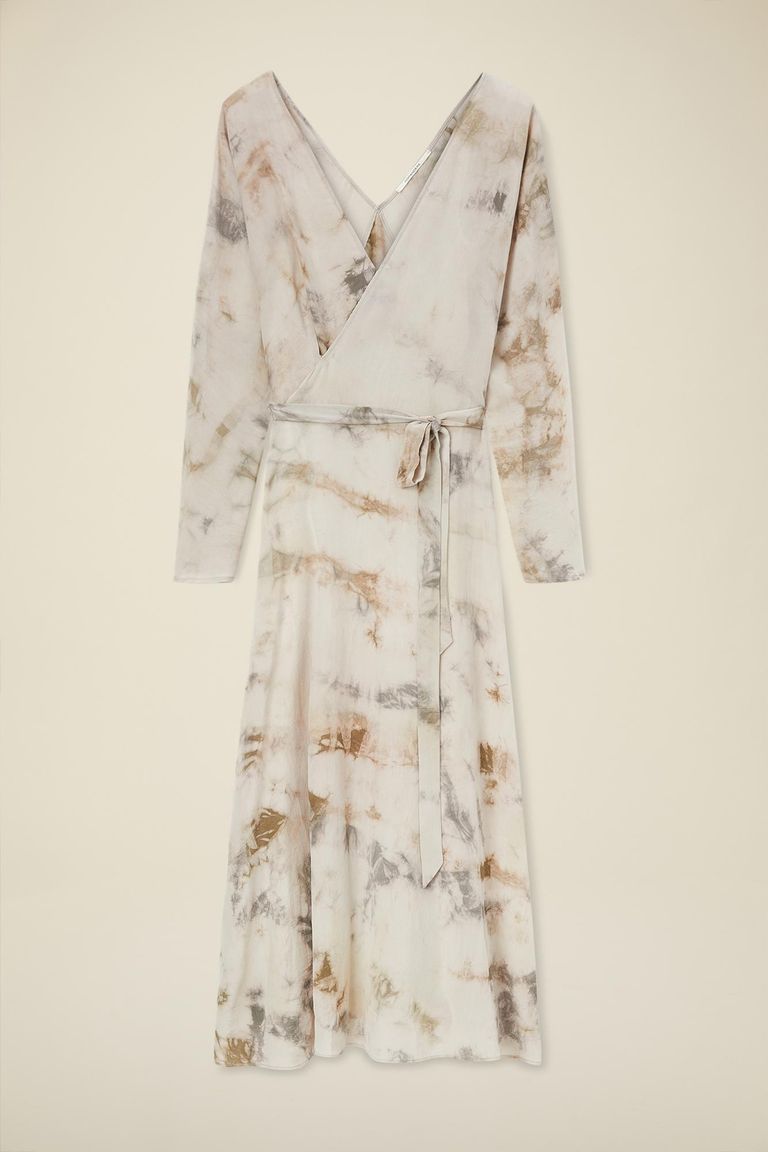 Abito in crepe de chine con maltintura