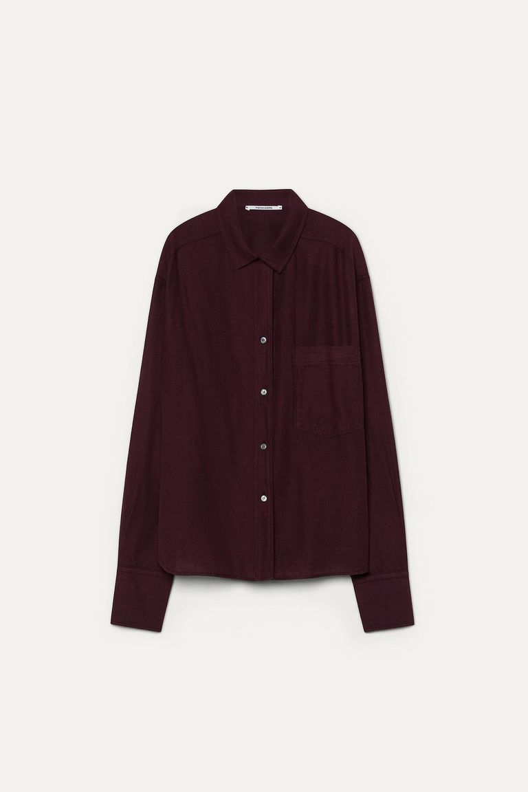 Cotton gauze shirt with chest pocket