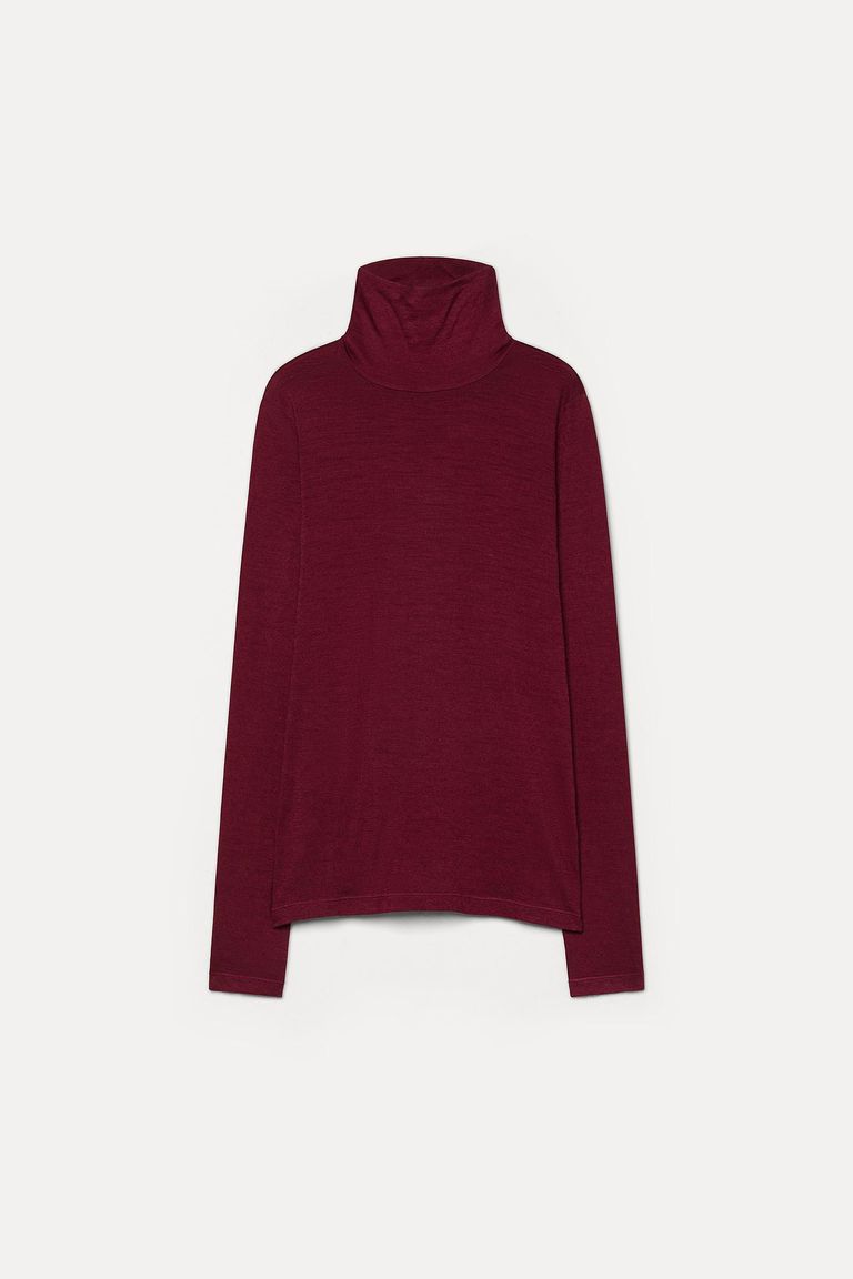 Col roulé en jersey de laine