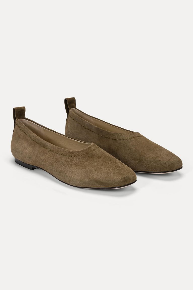 Suede Ballet Flat wasabi