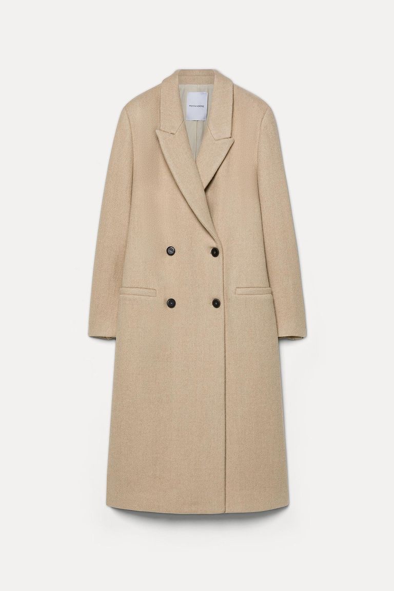 Long coat in double cloth