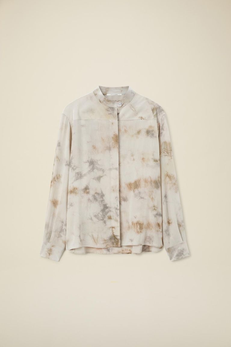 Camicia in crepe de chine con maltintura