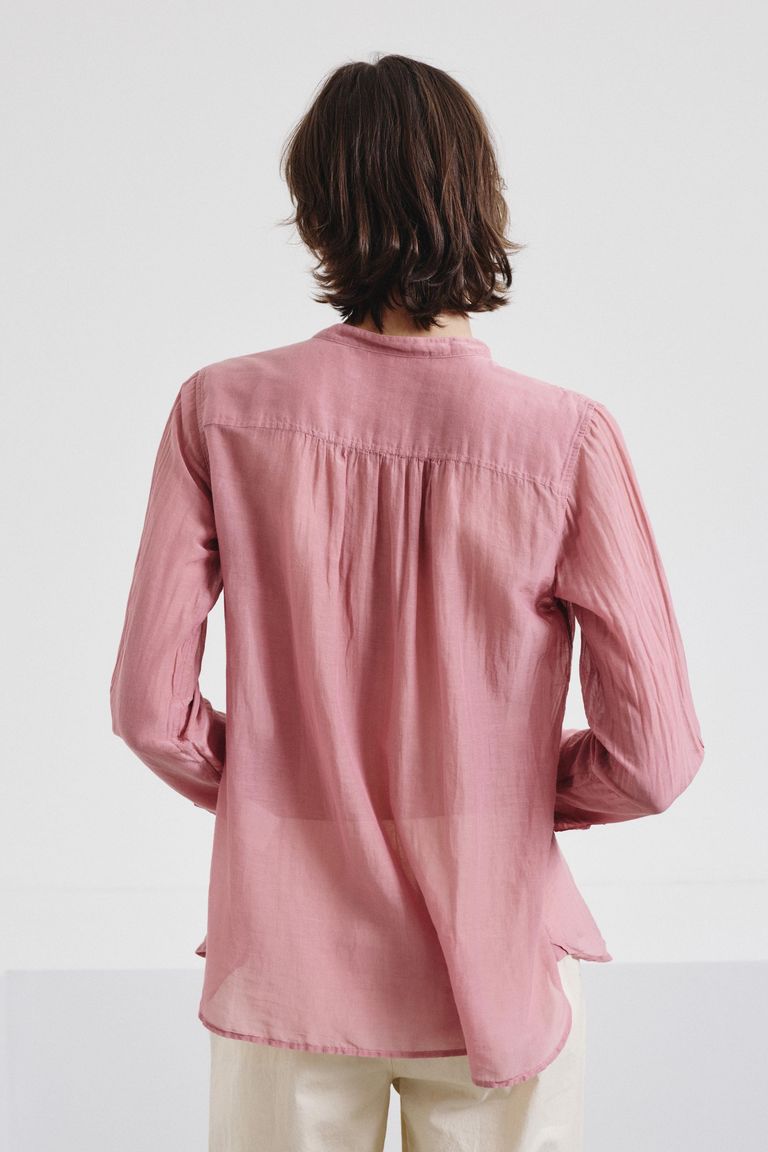 Cotton and silk muslin shirt