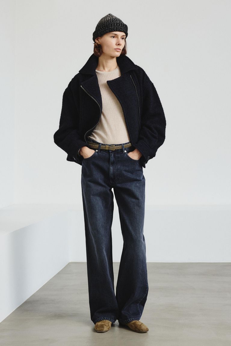 Long-sleeve T-shirt in openwork jersey