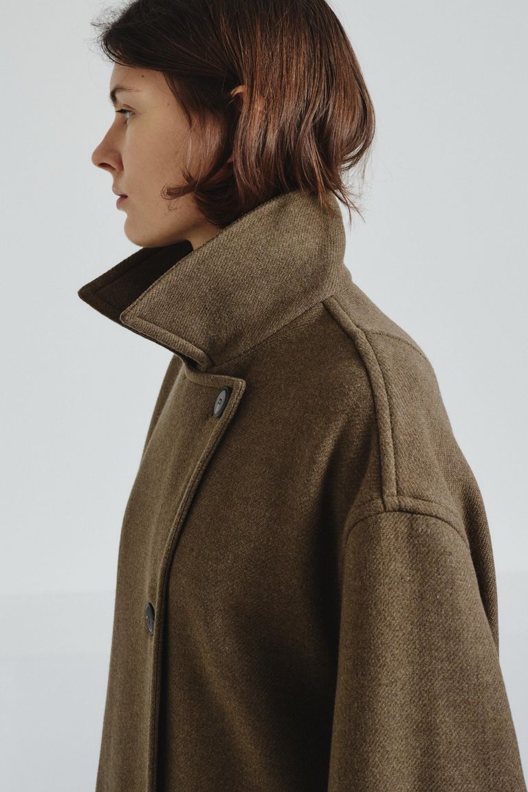 Felted wool cloth coat