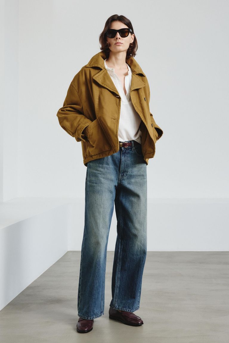 Cotton drill peacoat