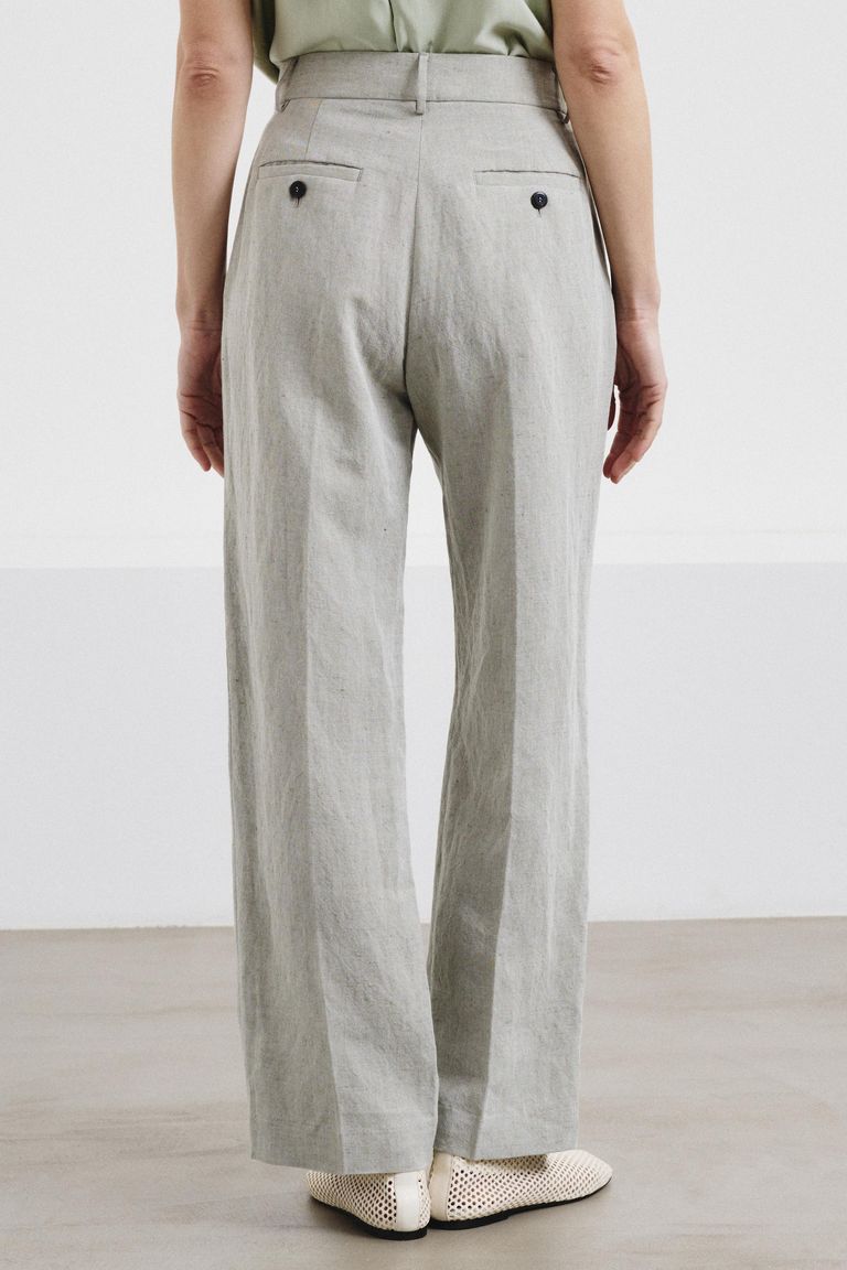 Pantalone in tela fiammata