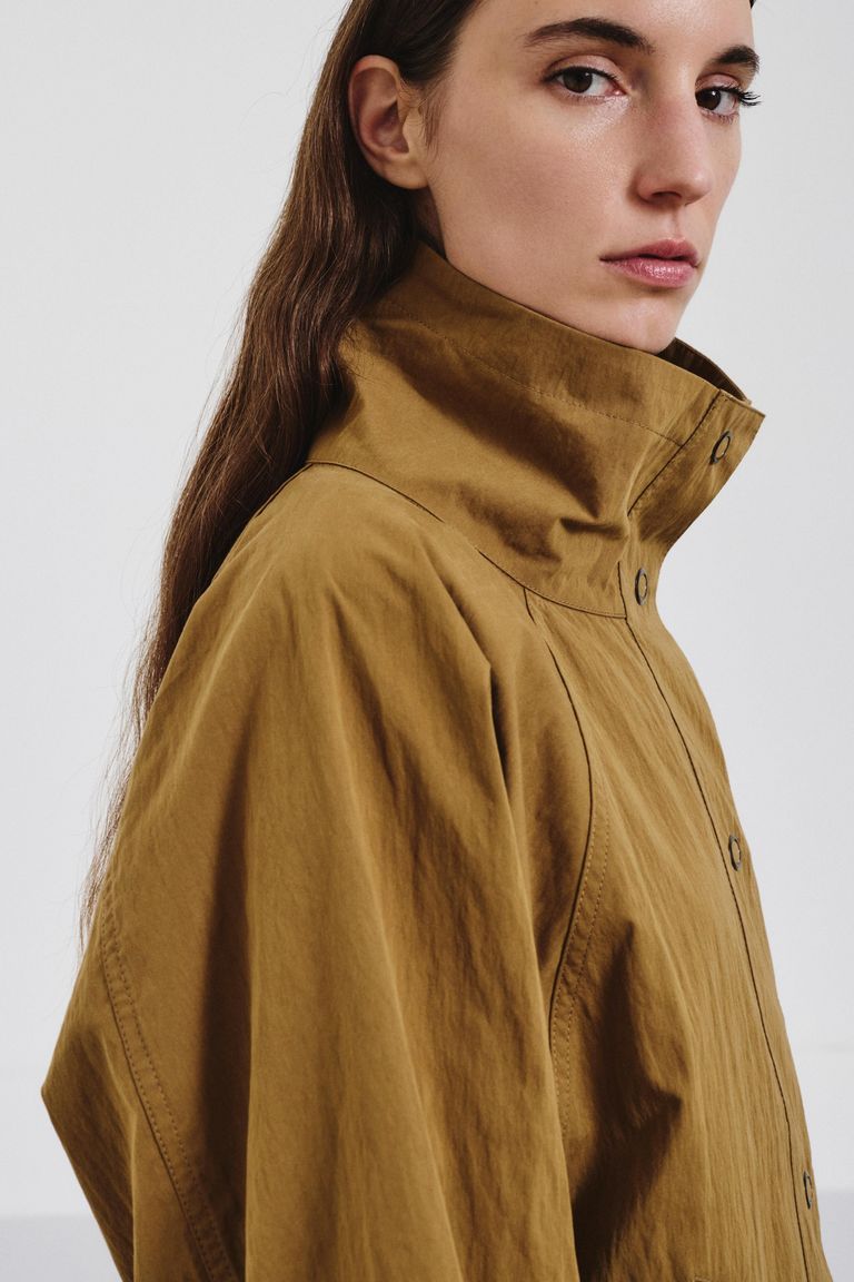 Technical cotton caban jacket