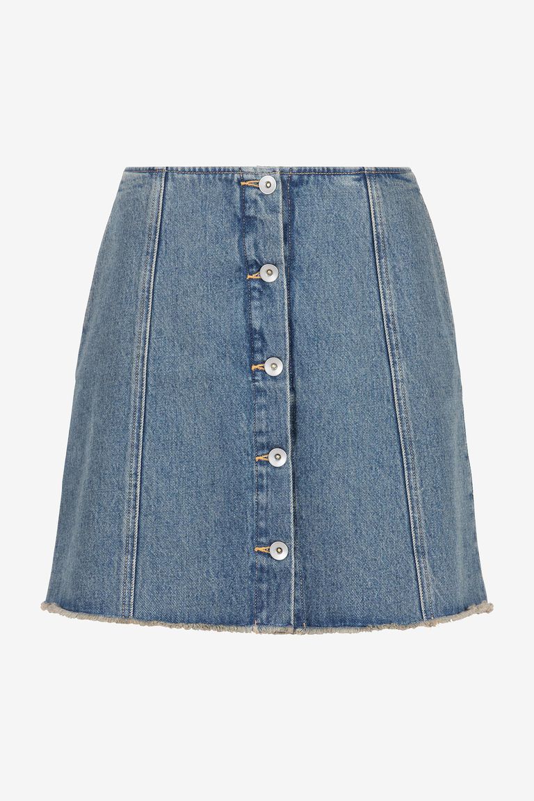 Minigonna con abbottonatura centrale