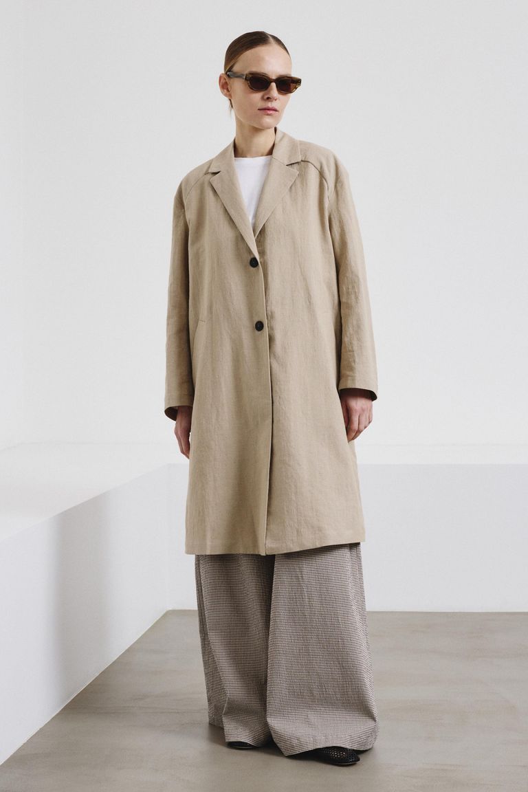Linen and cotton panama coat