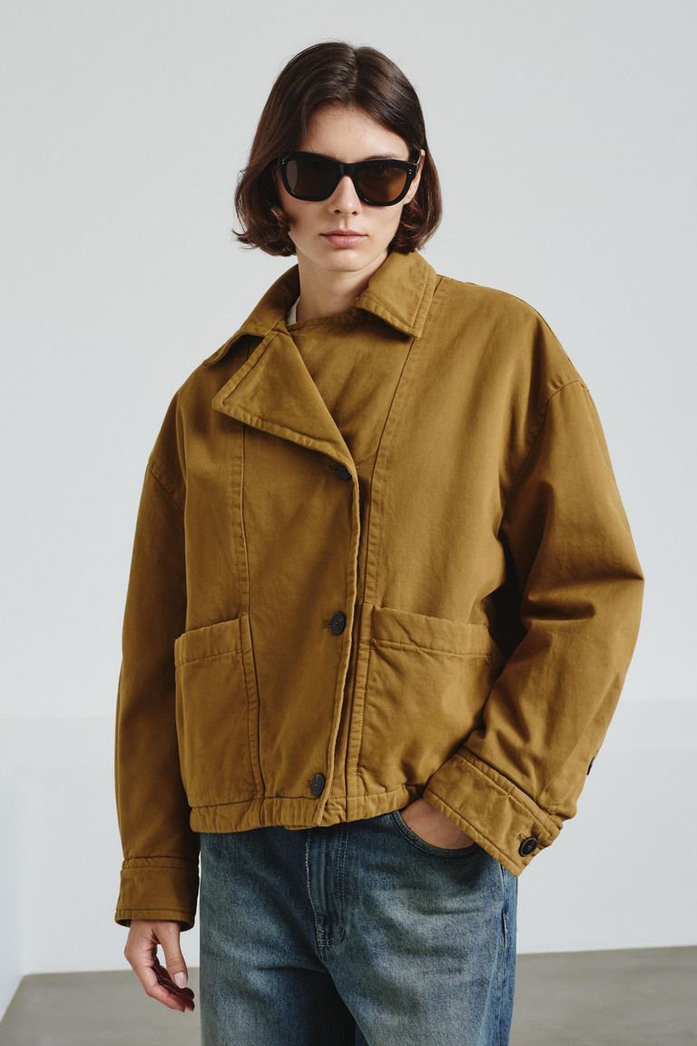 Cotton drill peacoat