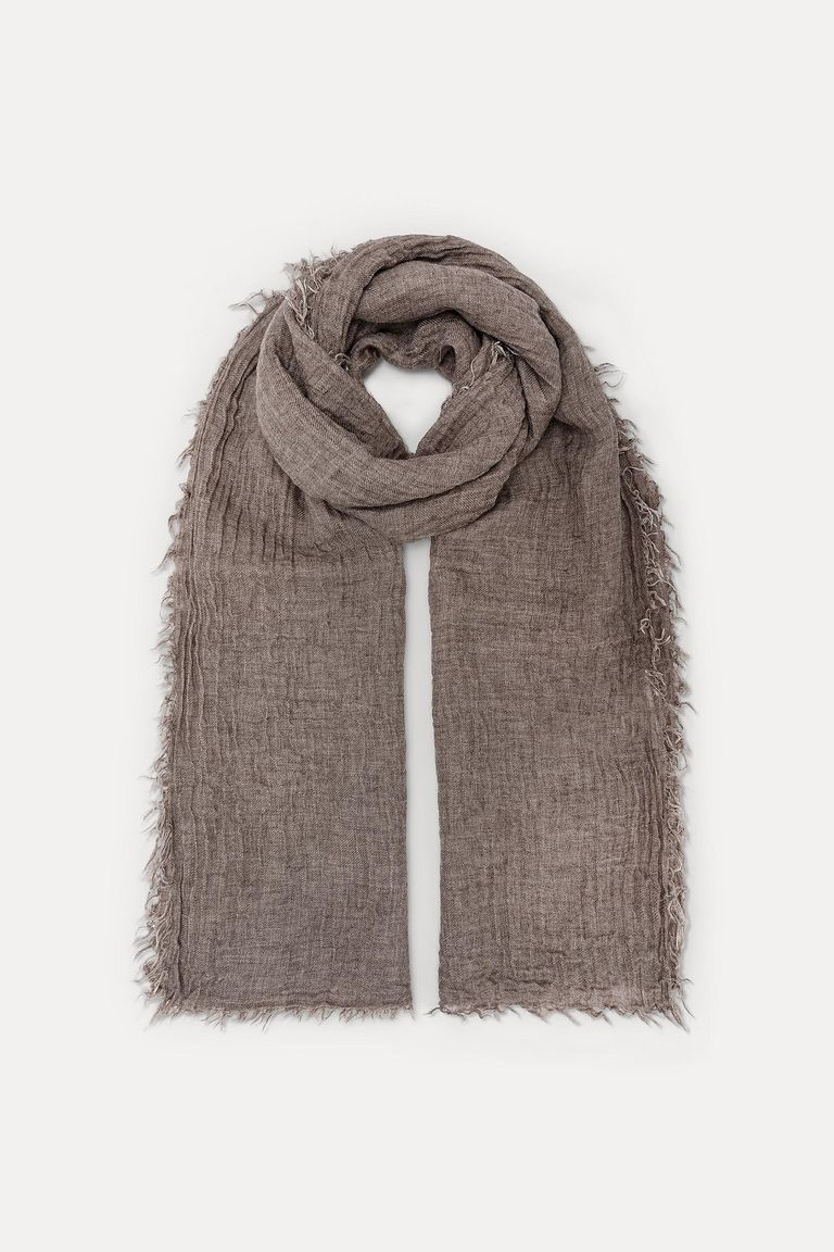 Tencel and melange wool drill scarf