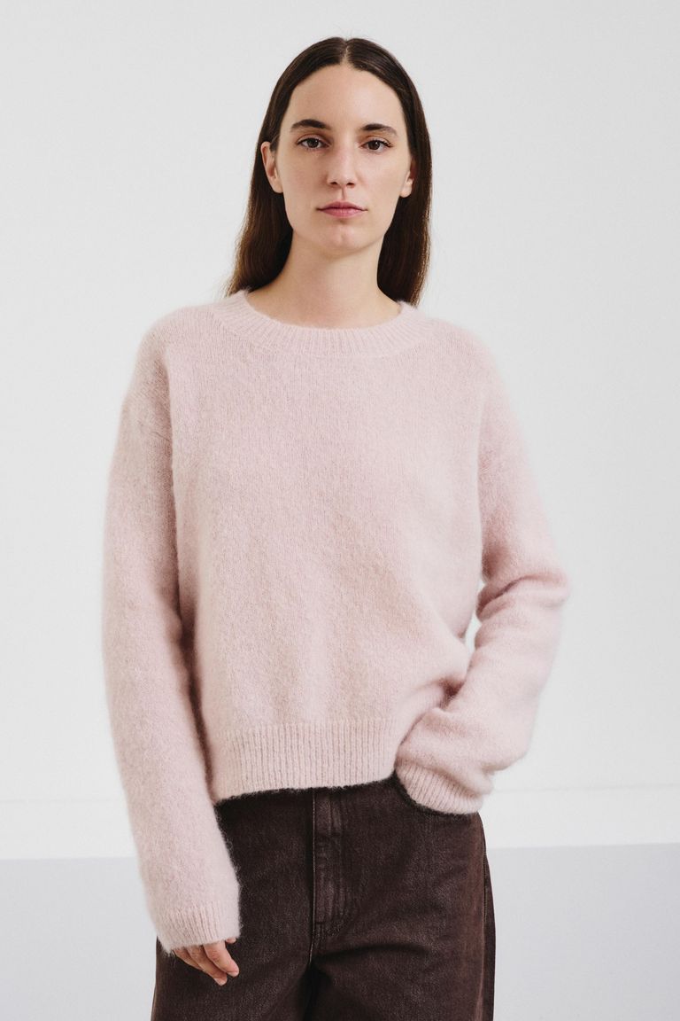 Pull col rond en mohair