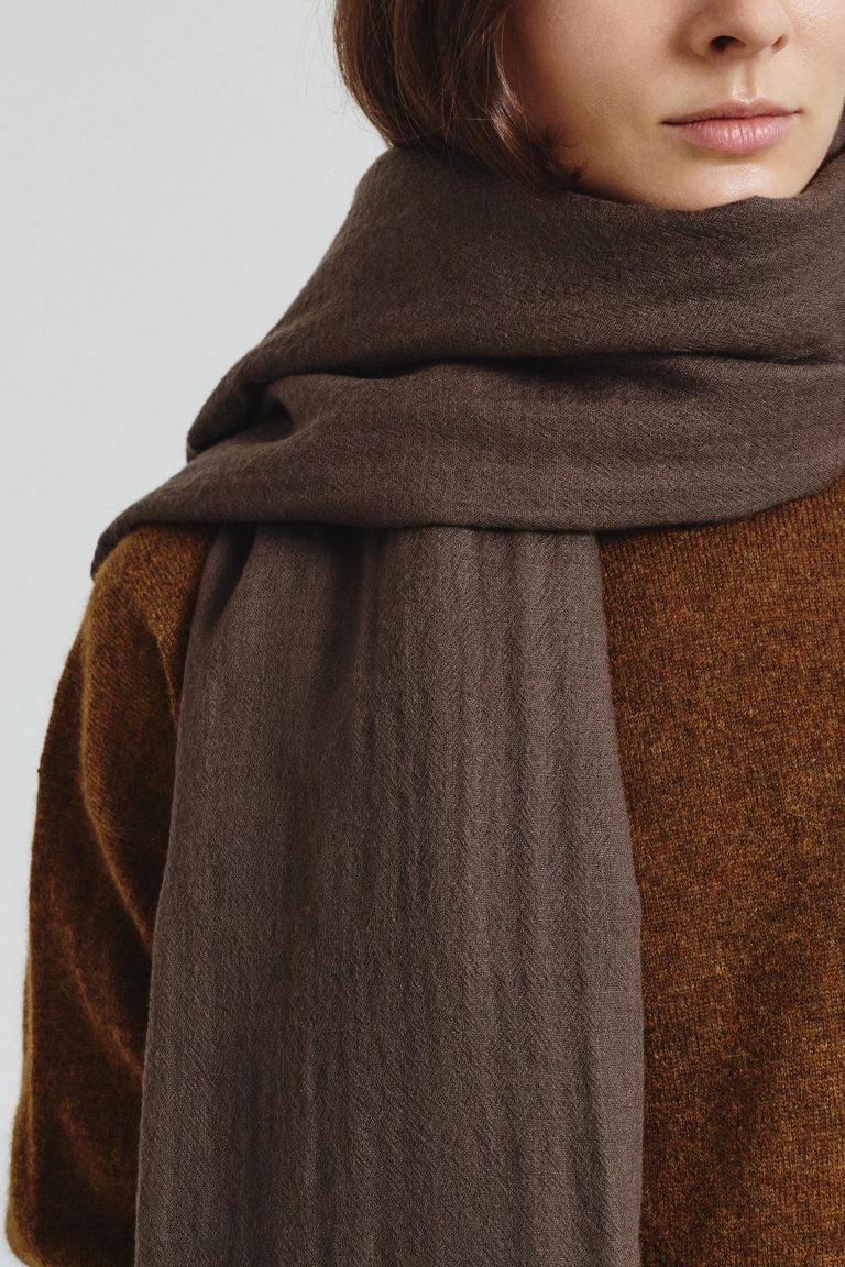 Wool gauze scarf