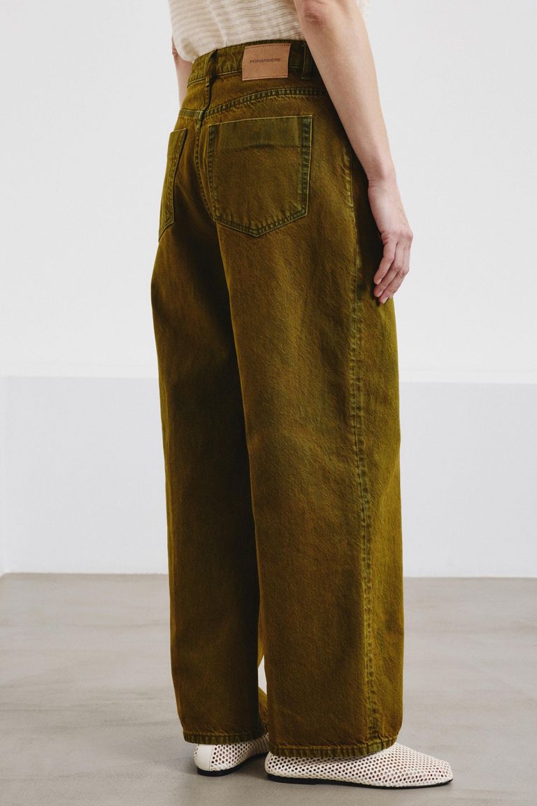 Pantalone loose in drill di cotone