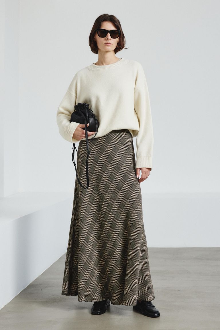 Prince of wales flannel skirt