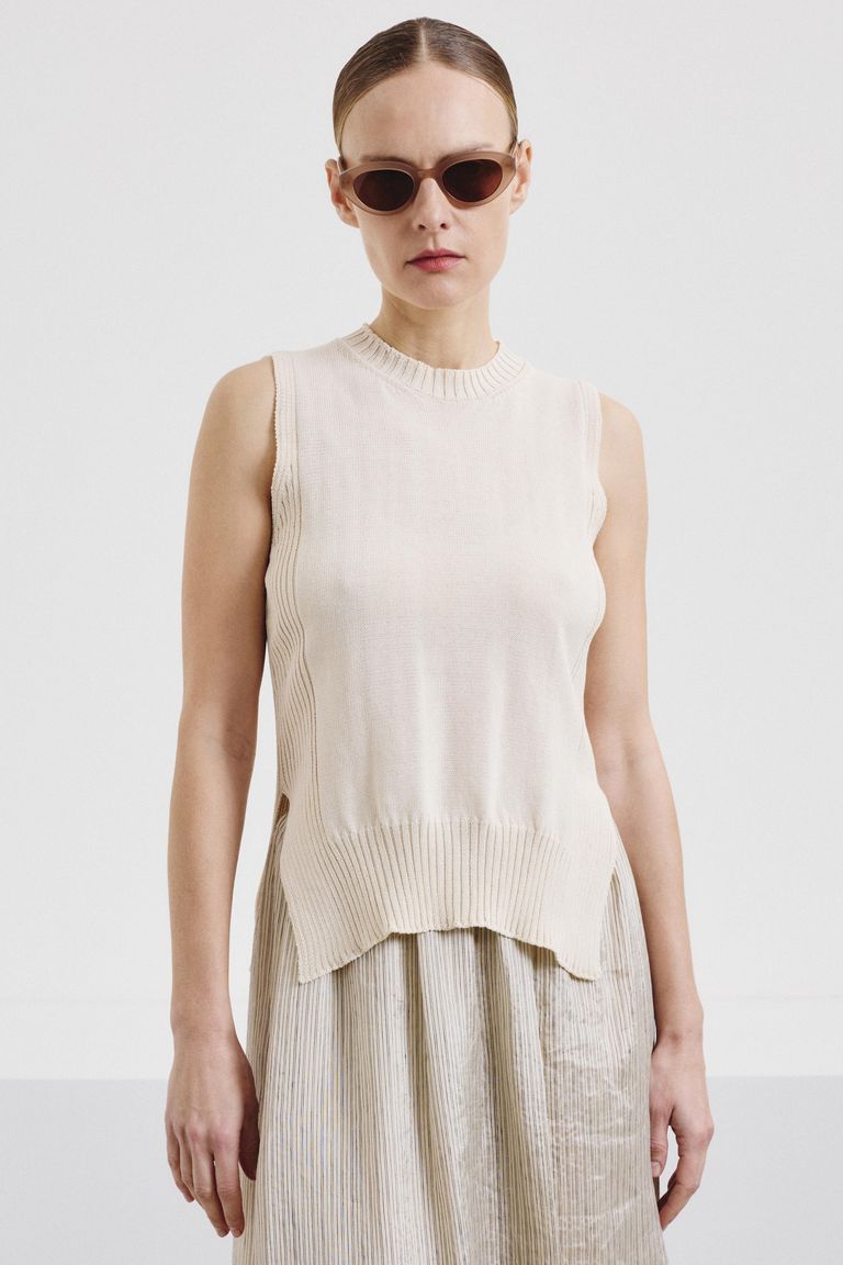 Canotta in maglia di cotone organico