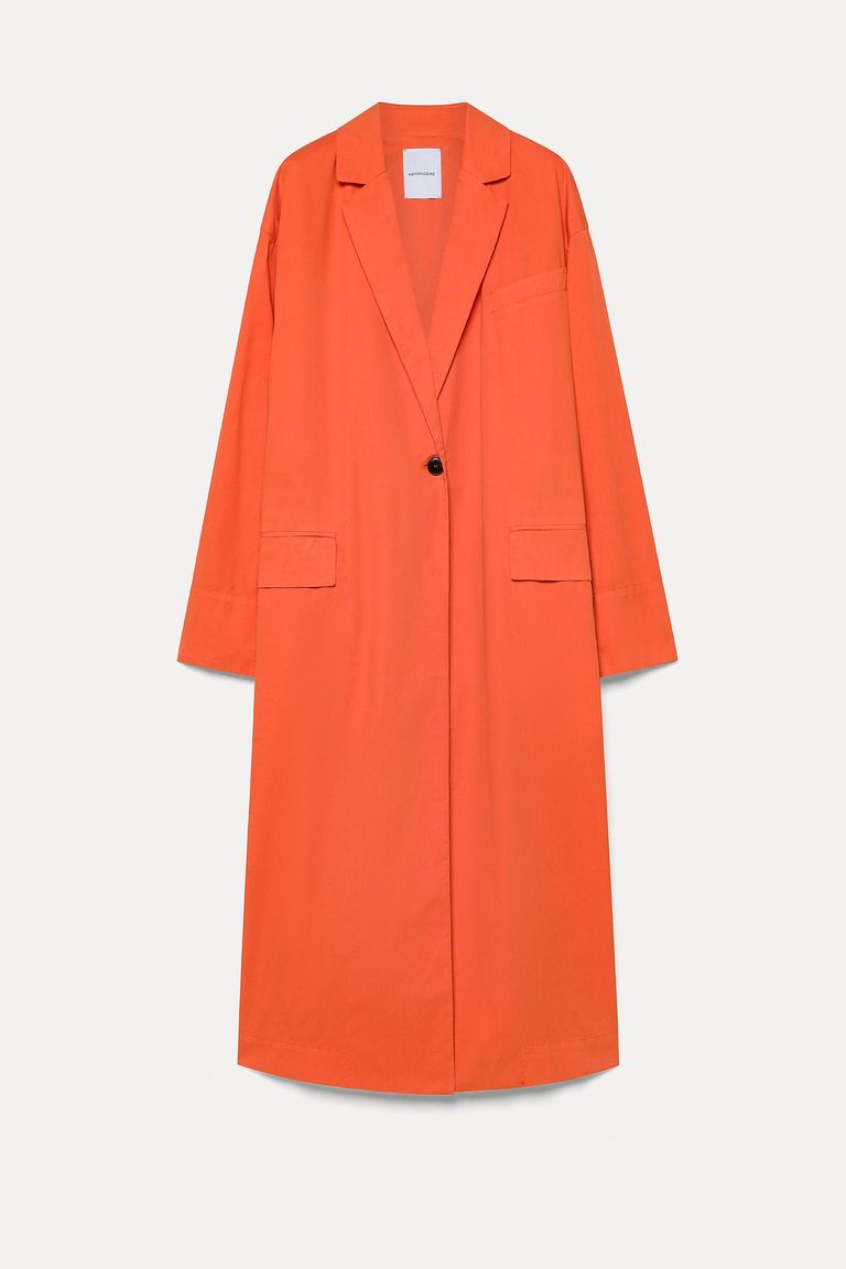 Cotton gabardine coat