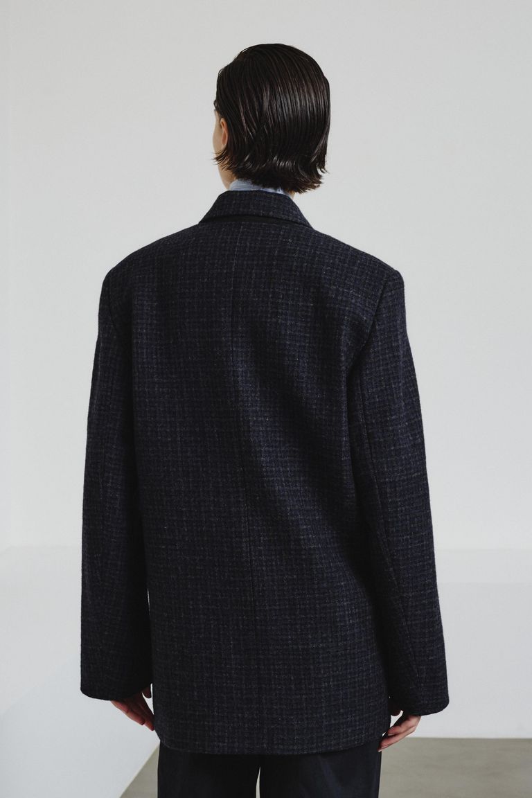 Micro check jacket
