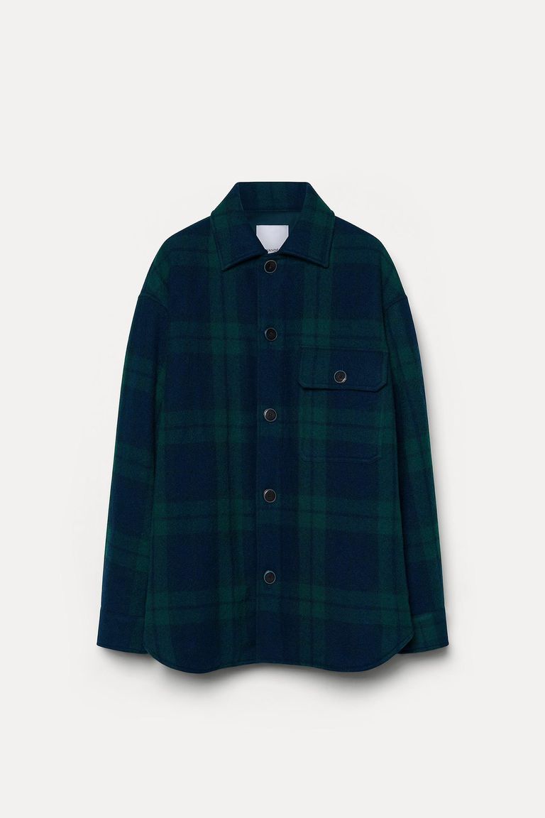 Tartan shirt jacket