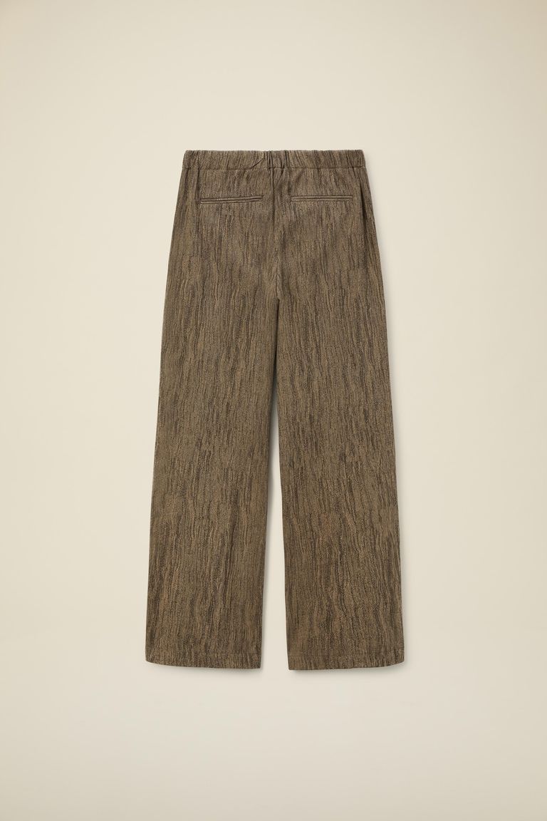 Pantalone iconico in micro armatura jacquard