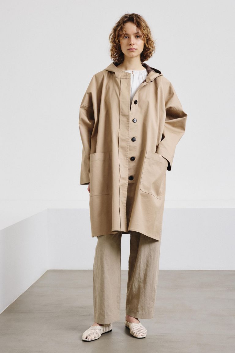 Cotton drill bonded cape