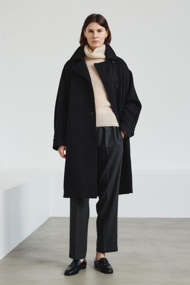 Wool drill cloth coat