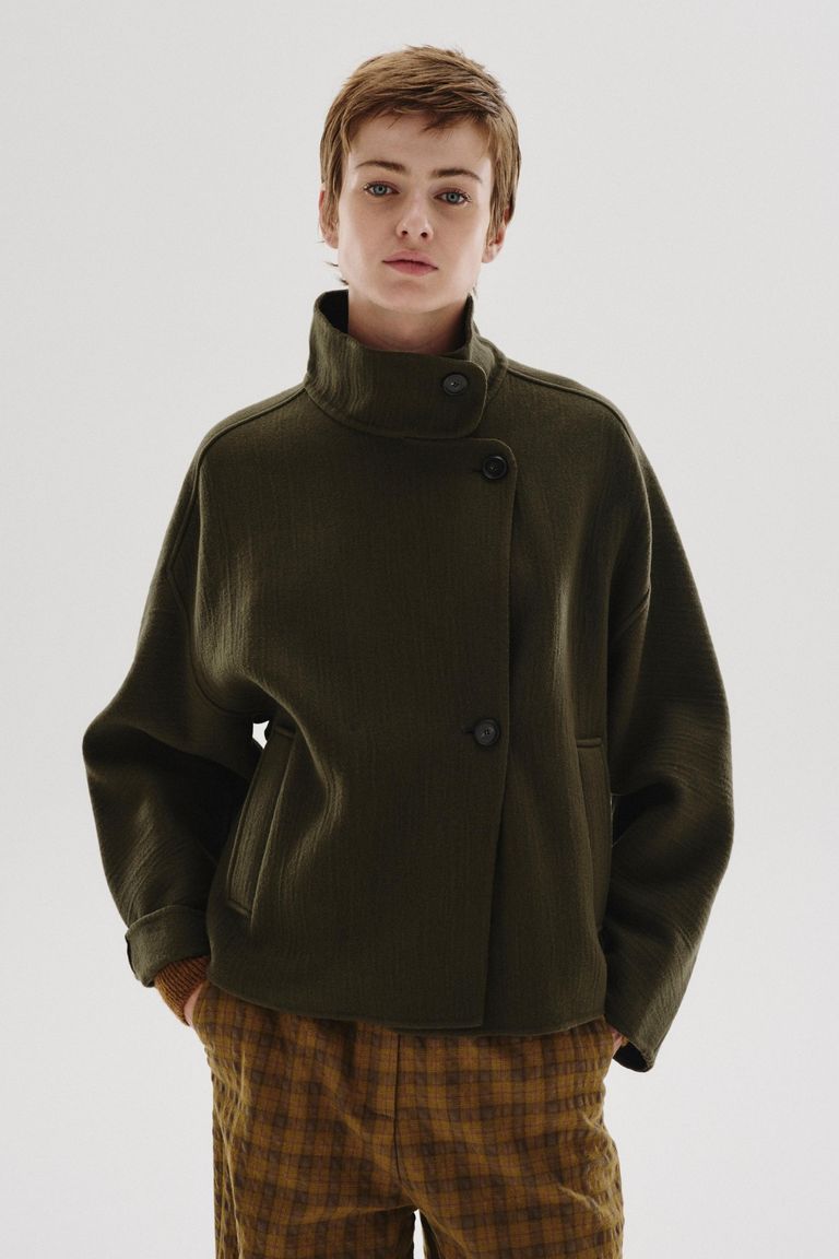 Veste en drap de laine et cachemire