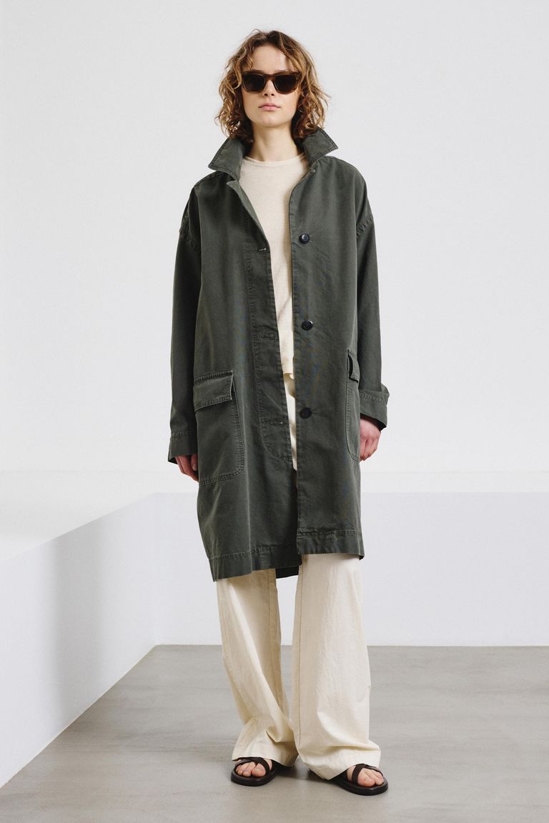 Cappotto in panama di cotone