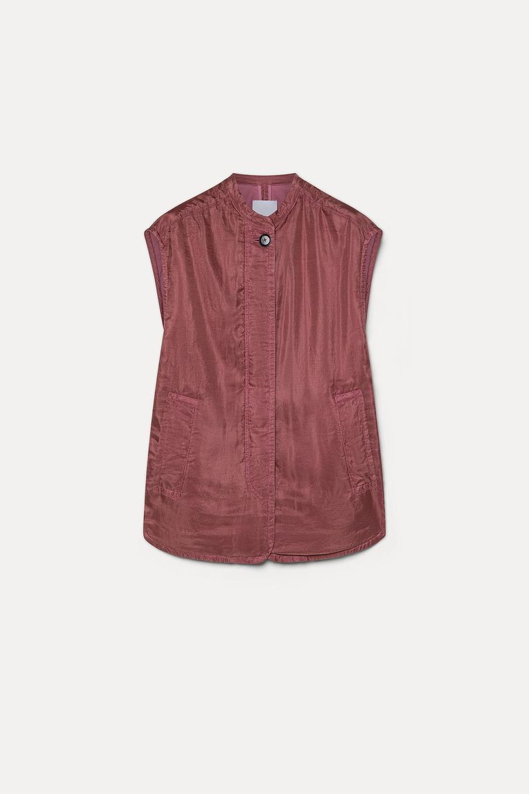 Double-layer cotton and silk waistcoat